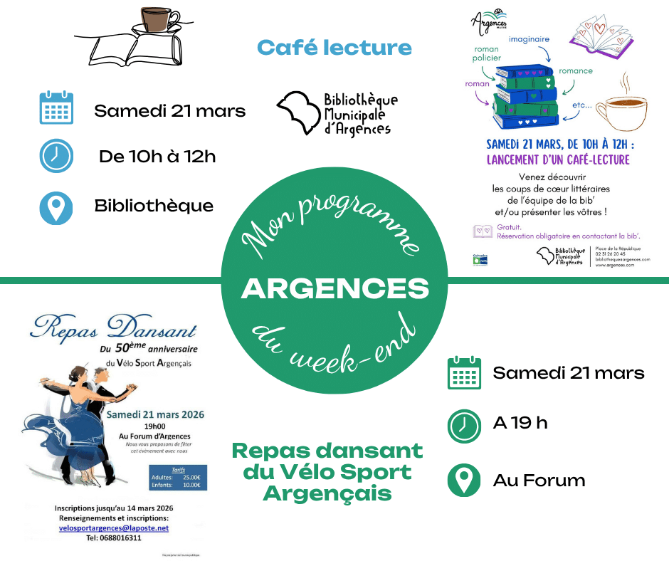 2026-03-20 Programme du week-end à Argences