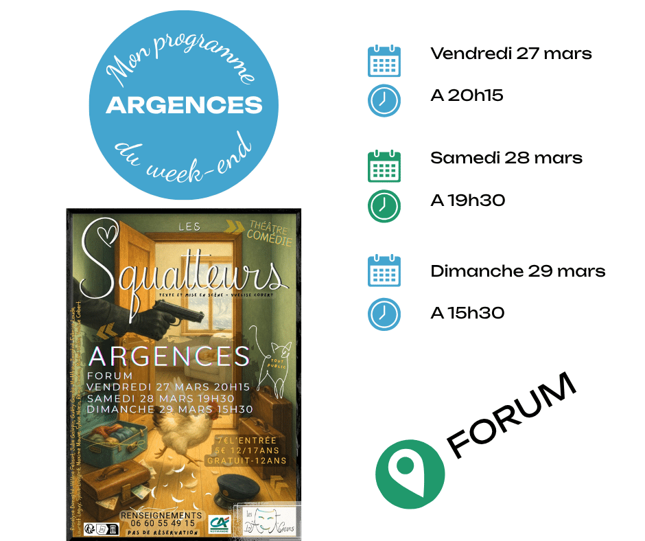 2026-03-28 Programme du week-end à Argences