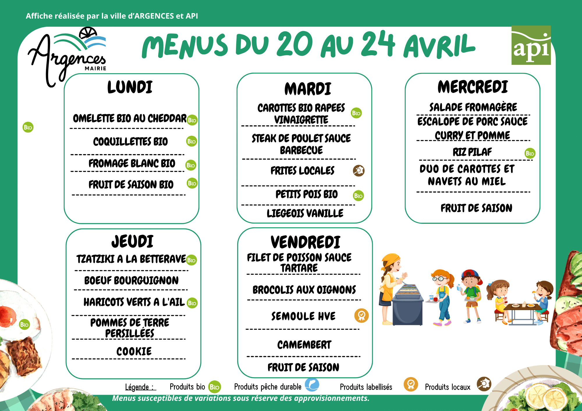 2025-04-20 Menus du 20 au 24 avril